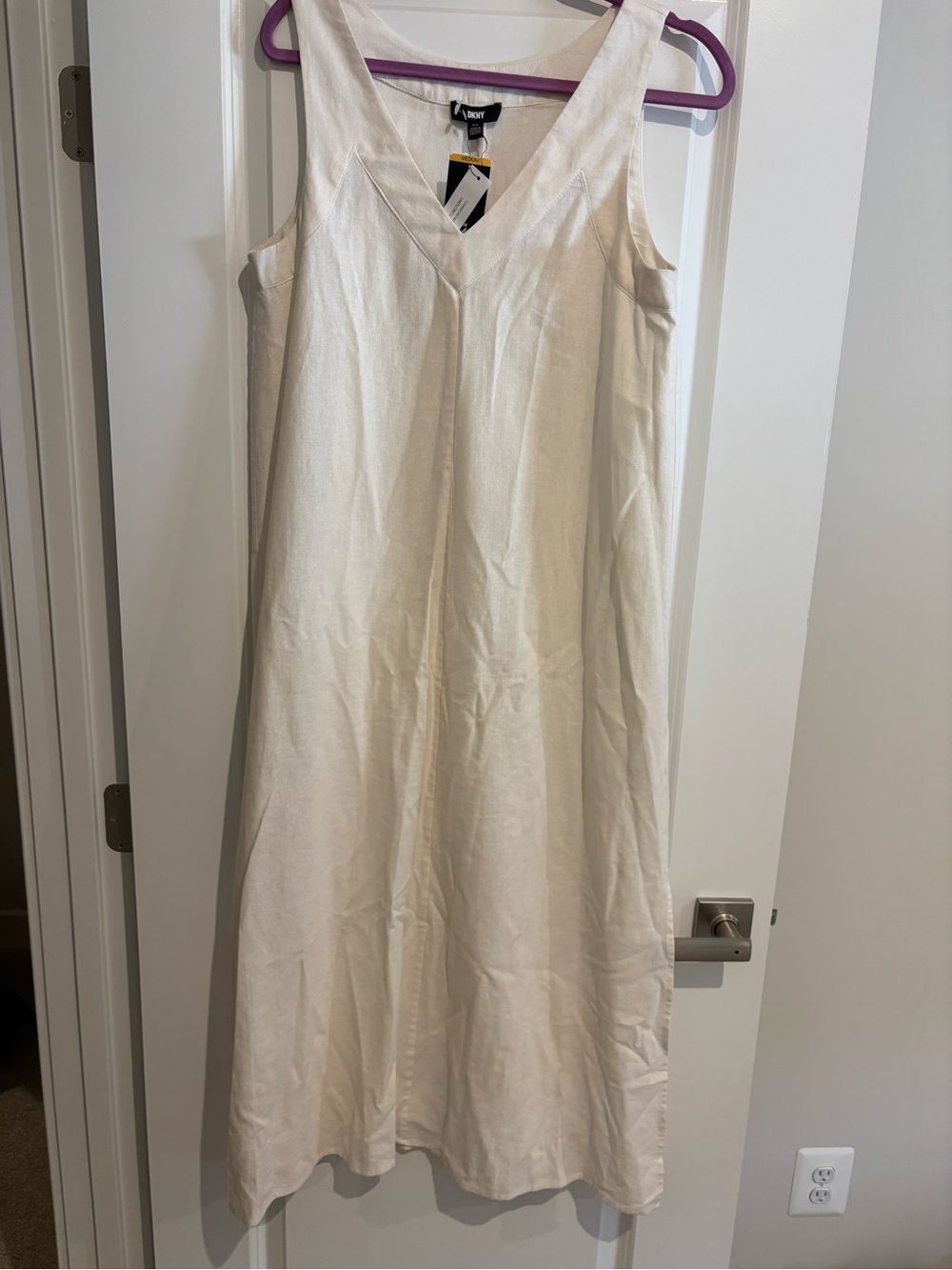 DKNY White Linen Dress